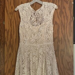 David's Bridal Ivory Lace Wedding Dress